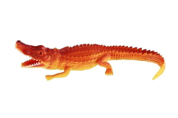 Crocodil din plastic 28 cm, două culori