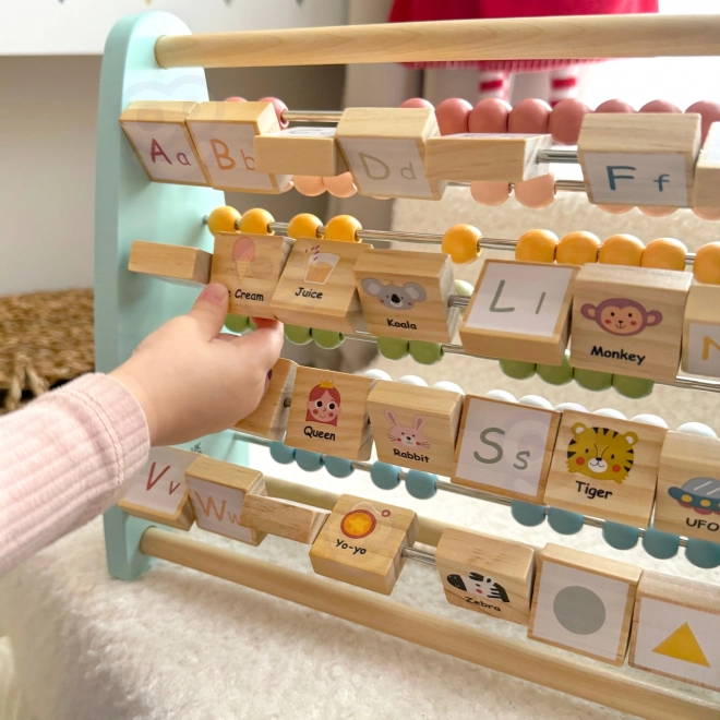 Abac de lemn educațional și alfabet Tooky Toy