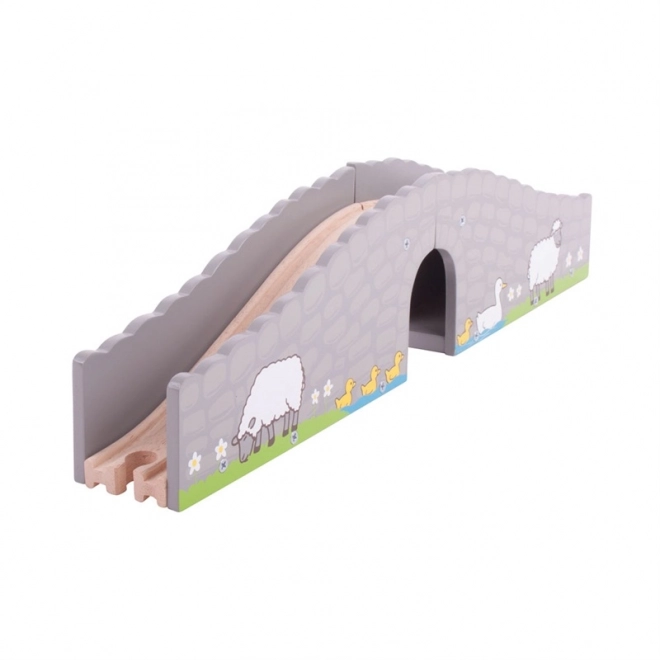 Pod pentru fermă Bigjigs Rail cu tunel