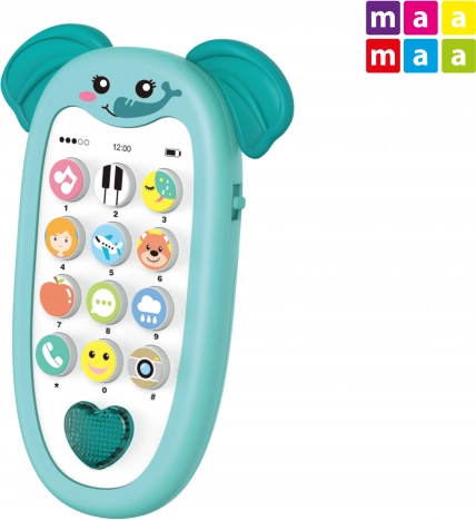 Maamaa telefon pentru copii cu elefant, cu efecte, 13,5 cm