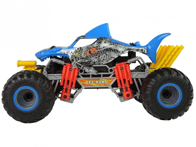 Mașină Off-Road Rechin Telecomandată Albastră 1:10