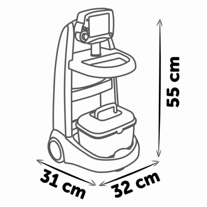 Cărucior electronic medical cu accesorii