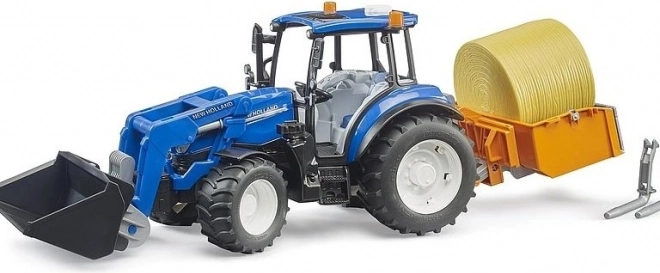 Bruder Tractor New Holland T5.120 cu încărcător frontal și benă