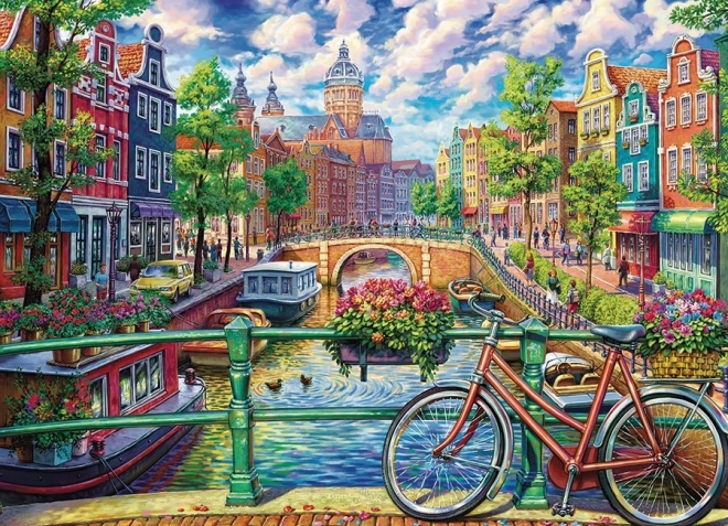 Puzzle Canalul Amsterdam 1000 piese