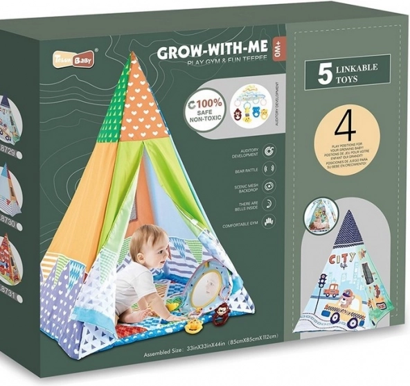 Cort distractiv pentru copii cu saltea 85 x 85 x 112 cm