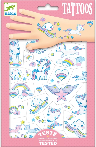 Tatuaje Unicorn Djeco