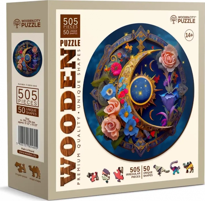 Puzzle de lemn Wooden City - Floarea Lunii