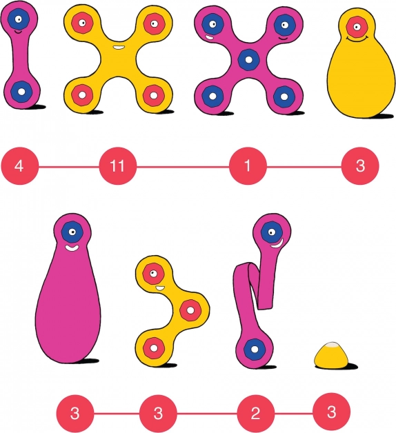 Set magnetic CLIXO roz a galben