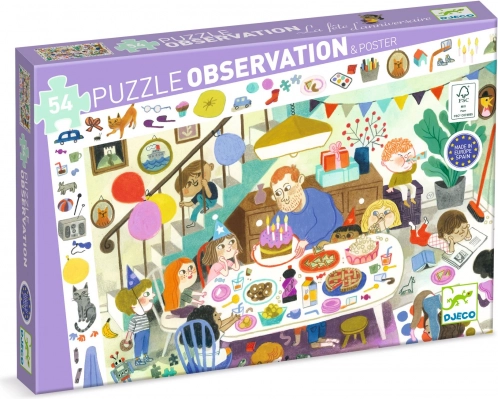 Puzzle căutare Petrecere aniversară - 53 piese