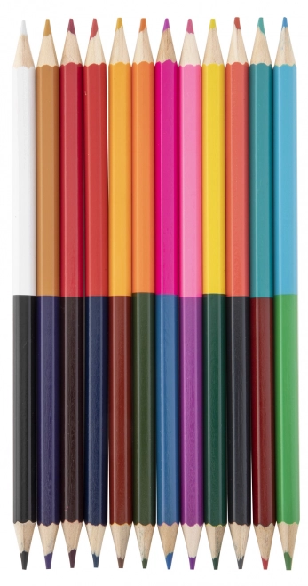 Creioane colorate duble Duo 12 buc