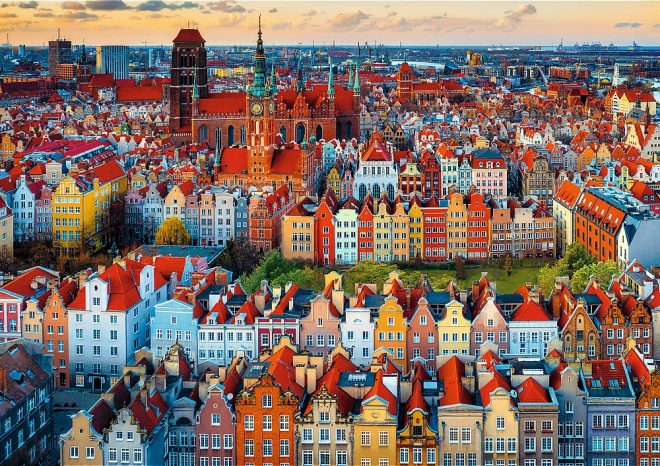 Puzzle trefl premium plus photo odyssey: priveliște asupra orașului Gdańsk, Polonia 1000 piese