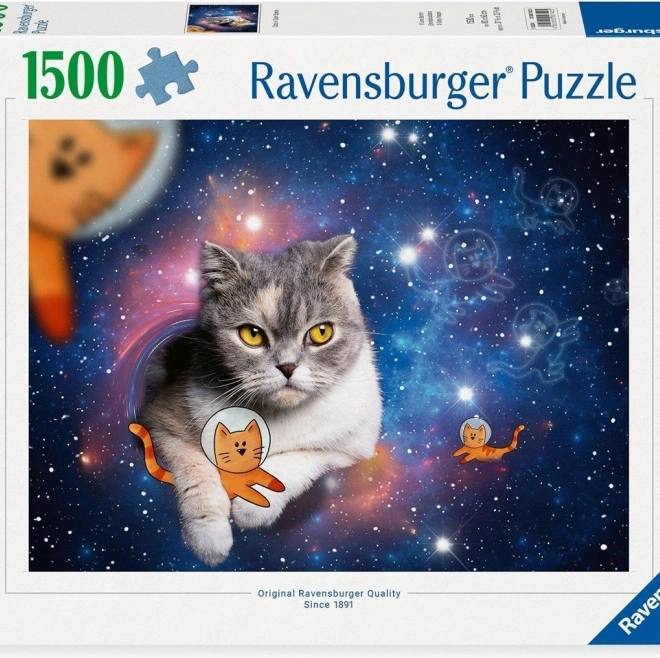 Puzzle Pisica în spațiu 1500 piese