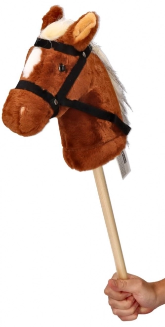 Cal de jucărie pe băț Hobby Horse - maro deschis