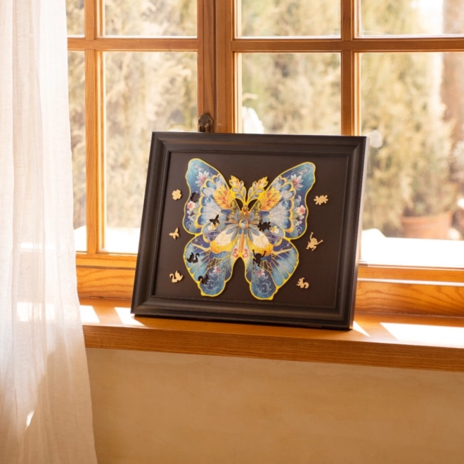 Puzzle din lemn Fluture Morpho Helena