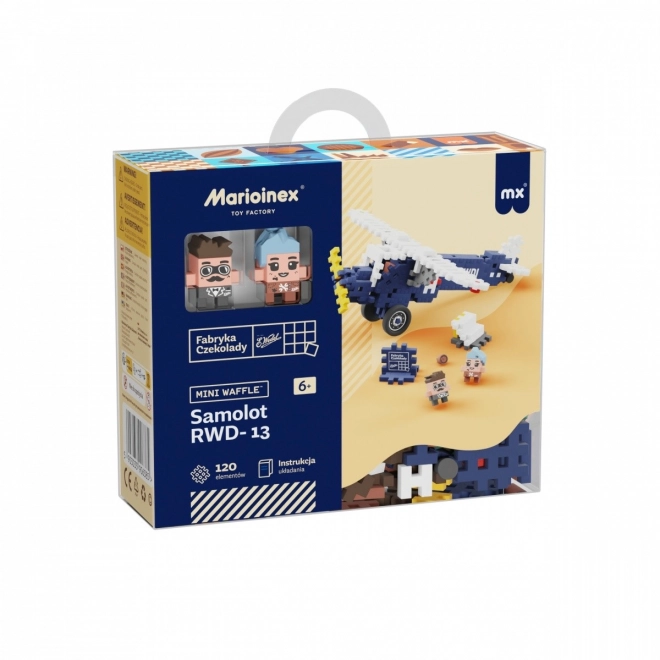 Set de construcție mini Waffle avionul RWD-13 Wedel
