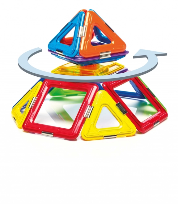 Set magnetic de construcții GeoSmart - set de pornire cu spinner - 15 piese