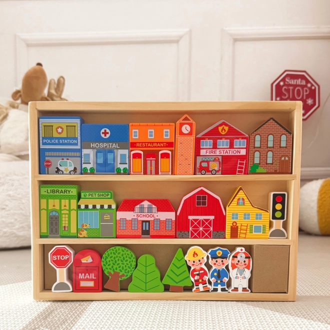 Set de construcții și figurine oraș Tooky Toy