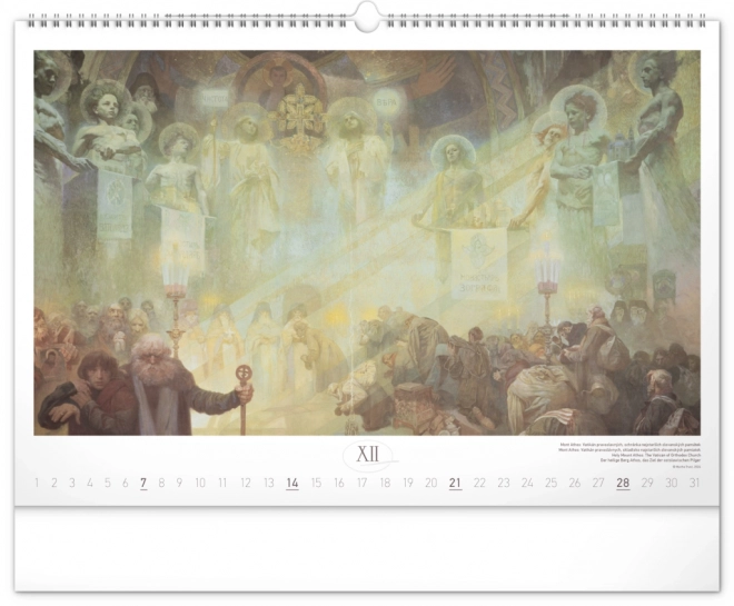 Calendar de perete Alfons Mucha, epopeea slavă 2025