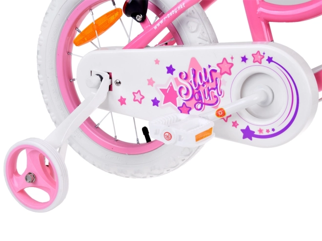 Bicicletă pentru fete Royalbaby Star Girl albastră – Roz