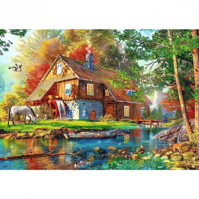 Puzzle Casa de Vis lângă Râu 500 piese