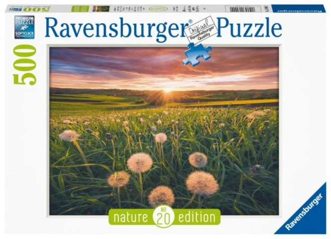 Puzzle ravensburger Pusteblume în apus de soare 500 piese