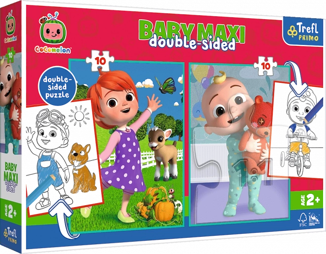 Puzzle dublu față Cocomelon Prieteni Baby Maxi