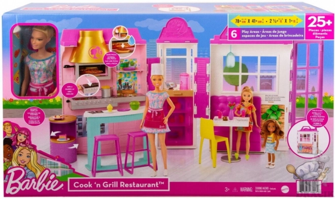 Set de joacă Barbie Bucătarie și Grătar cu Păpușă