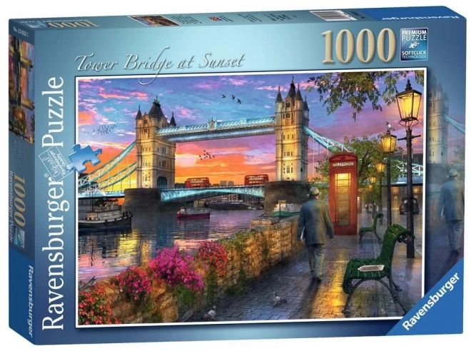 Puzzle 1000 piese apus de soare peste Tower Bridge