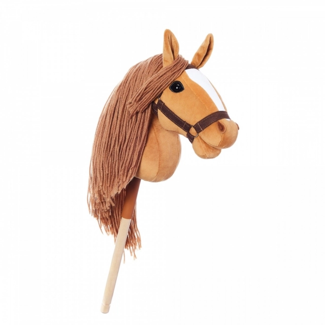 Cal de lemn pe băț Hobby Horse HOPPIHORSE Maro castaniu