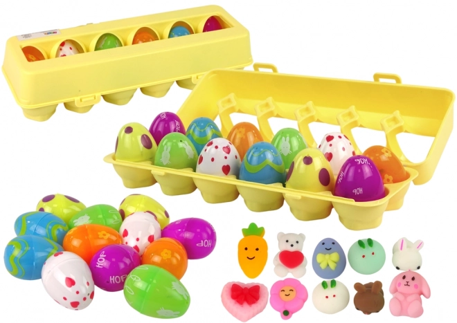 Set ouă de Paște squishy 12 bucăți