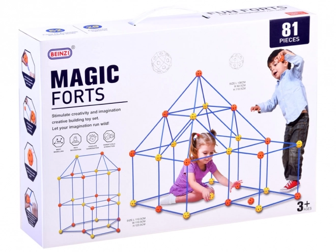 Set construcție paie mari 81 piese