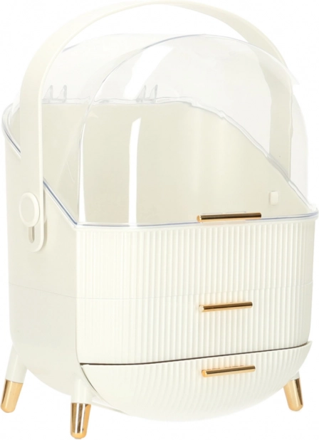 organizer cosmetic alb cu sertare