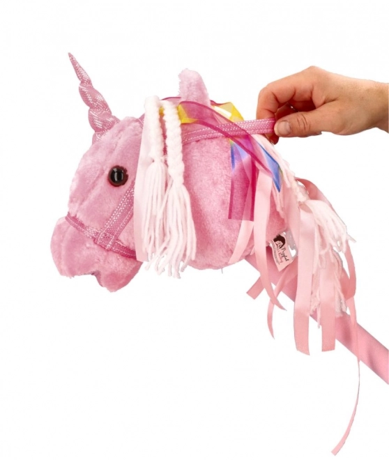 Unicorn pe băț Rosa