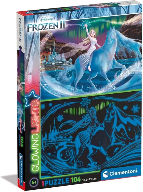 Puzzle fosforescent FRozen 2 cu 104 piese