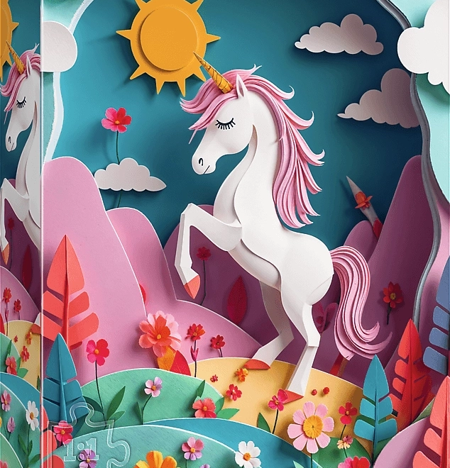 Trefl Puzzle Arta din Hârtie: Unicorn 160 piese
