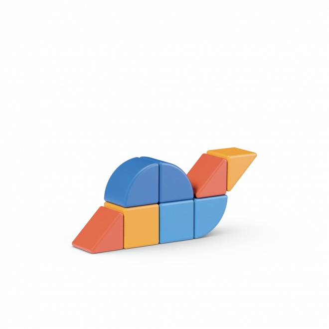 Setul Geomag Magicube cu 9 forme