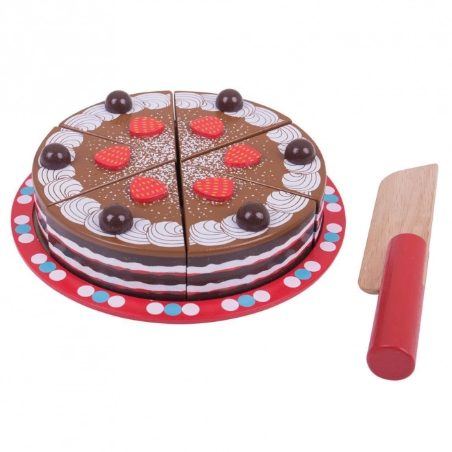 Tort de ciocolată de tăiat Bigjigs Toys