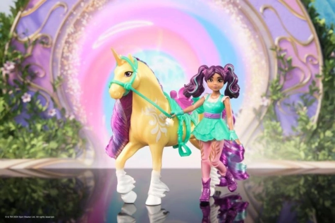 figurine unicorn academy ava și leaf