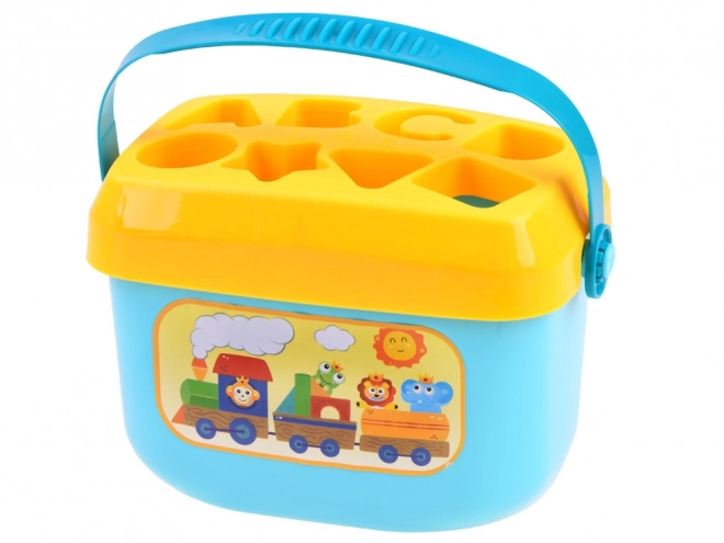Set educativ găletușă cu litere sortator 16 piese