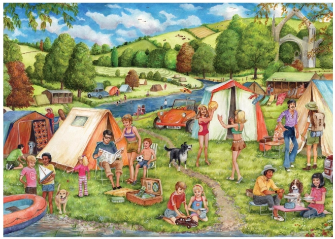 Puzzle Falcon camping și drumeții 2x500 piese