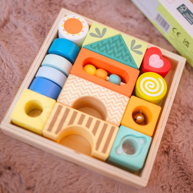 Klocki senzoriale multifuncționale cu 7 funcții Montessori de la Classic World