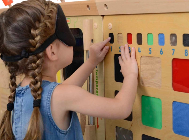 Tablă educațională senzorială pentru recunoașterea materialelor Masterkidz
