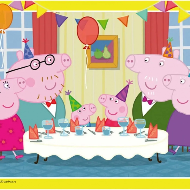 Puzzle Ravensburger Purcelușul Peppa la petrecere 2x12 piese