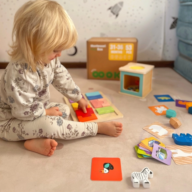 Cutie senzorială montessori 7 în 1 pentru copii