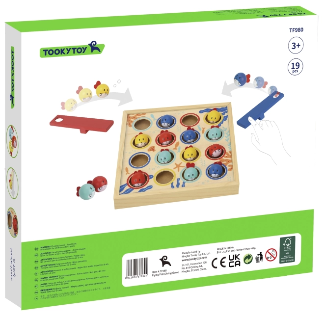 Masa de joc din lemn cu pești zburători Tooky Toy