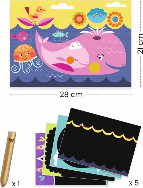 Set creativ Djeco - Descoperă lumea animalelor