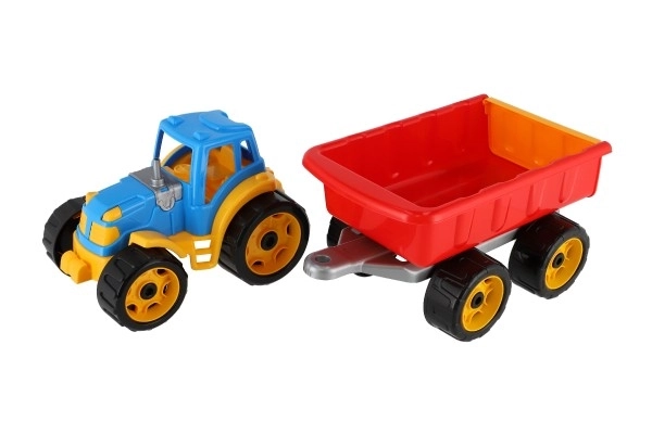 Tractor cu remorcă, plastic, 53 cm