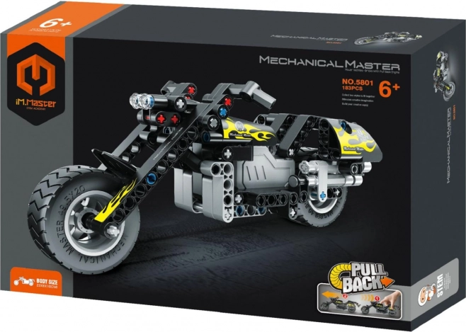 Set de construcție iM.Master motocicletă cu mecanism de întoarcere, 183 piese