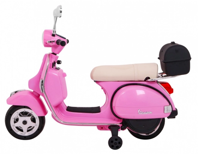 Scuter electric Vespa pentru copii roz