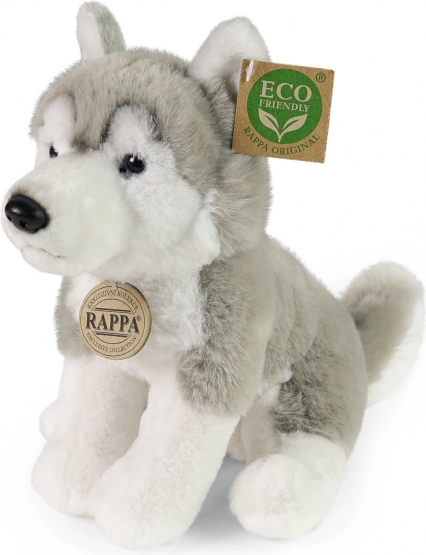 Câine de pluș Husky așezat 23 cm